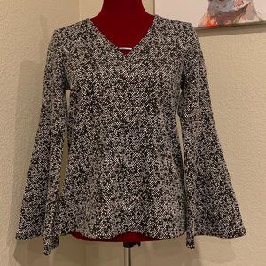 Michael Kors Marled Embellished Long Sleeve Top Size S NWT
